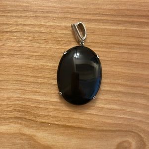 Sterling silver and black onyx pendant